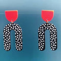 Boucles d'oreilles Graphik à pois
