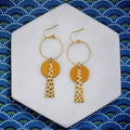 Boucles d'oreilles Louxor dorées à l'or fin