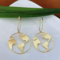 Boucles d'oreilles Terre doré ou argenté