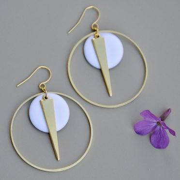 Boucles d'oreilles Alaska dorées à l'or fin