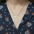 collier femme art déco resistant original doré acier inoxydable