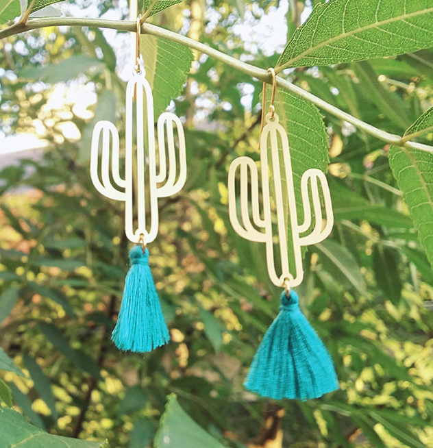 Boucles d'oreilles Cactus-pompon