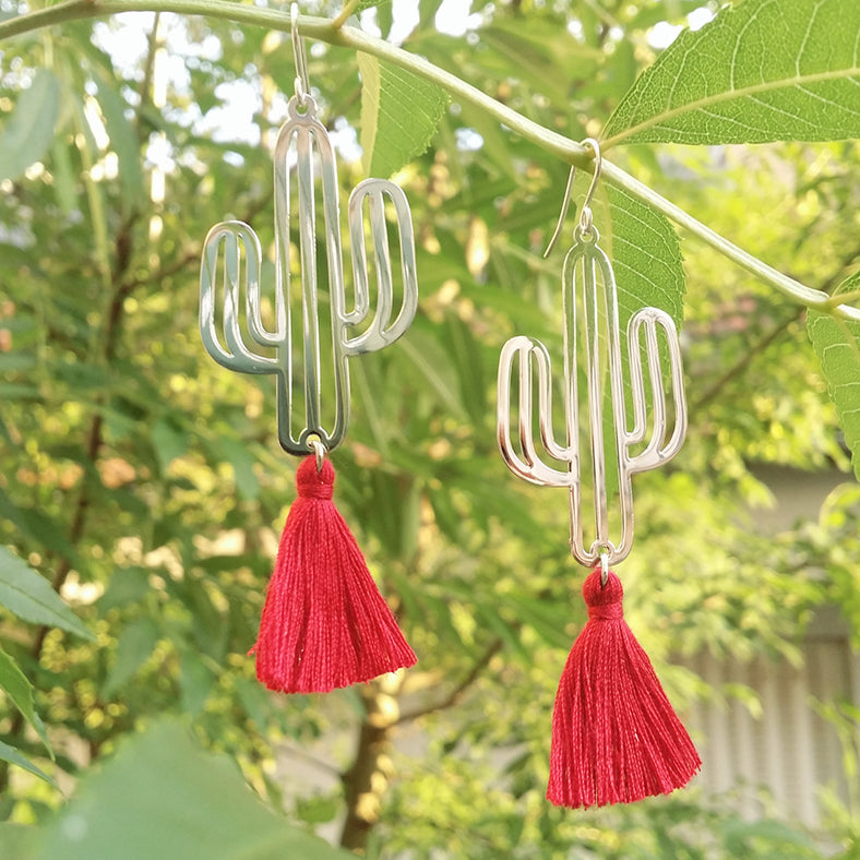 Boucles d'oreilles Cactus-pompon