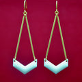 Boucles d'oreilles chevrons blancs