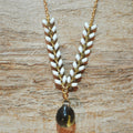 Collier Fishiz Blanc-goutte topaze