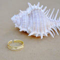 Bague fine 3 joncs or fin