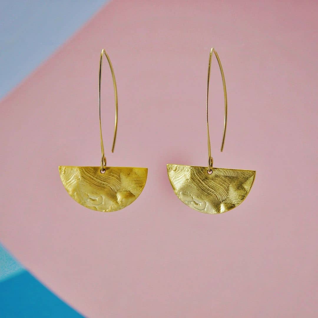 Boucles d'oreilles Hoku dorées