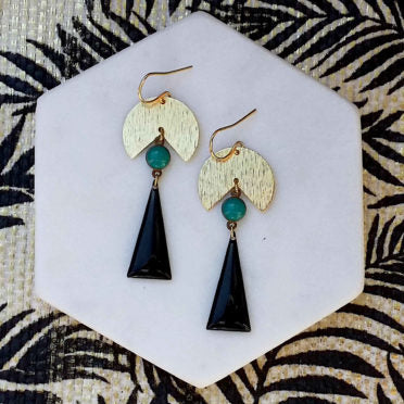 Boucles d'oreilles Némésis dorées